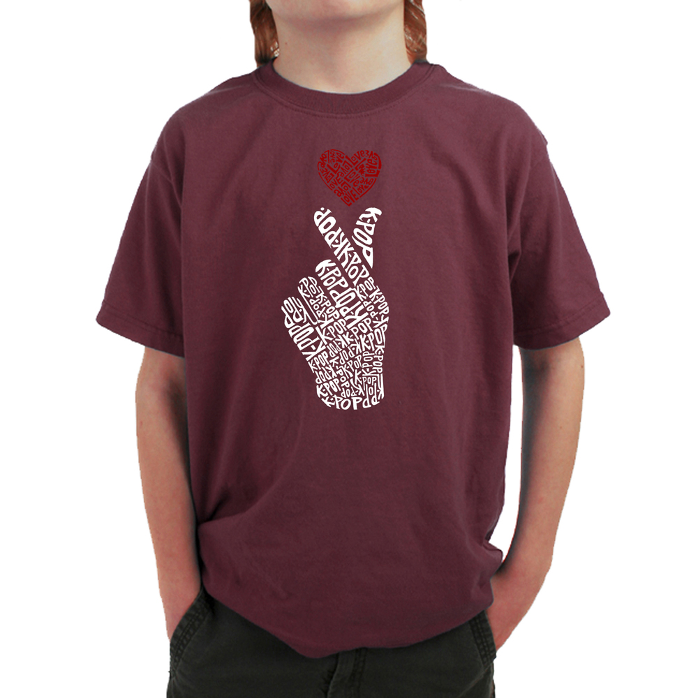 Boy's Word Art T-shirt - K-Pop